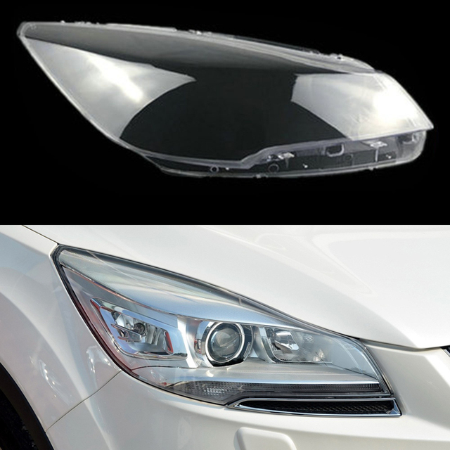 

Auto Light Caps For Ford Kuga 2013 2014 2015 Car Headlight Cover Transparent Lampshade Lamp Case Glass Lens Shell Lights Housing
