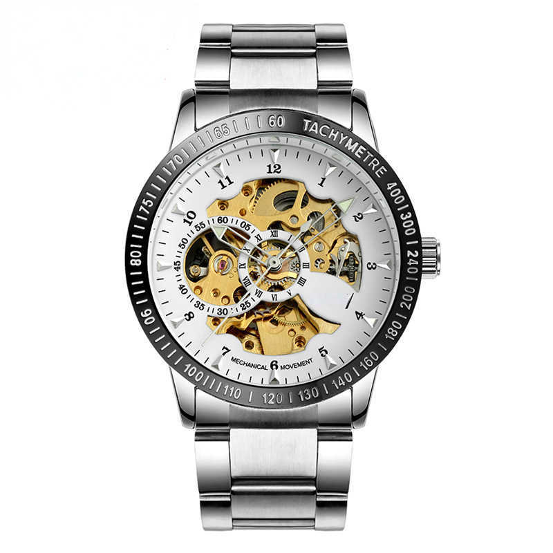 

Wrist watch Fully Automatic Mechanical Men's Hollow Out Business Waterproof Korean Edition 18026