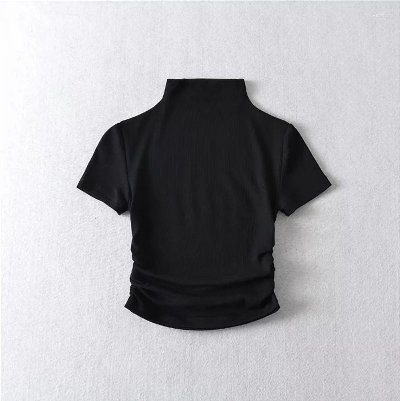 

Stage Wear High Neck Tight Latin Dance Training T-shirt Women Adult Solid Color Dancing Clothing V-neck Elastic Base Shirt, Pink