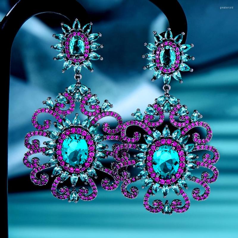 

Stud Earrings Siscathy Vintage Fashion Zirconia Drop For Women Female Trend Elegant Crystal Hanging Earring Party Accessories Jewelry