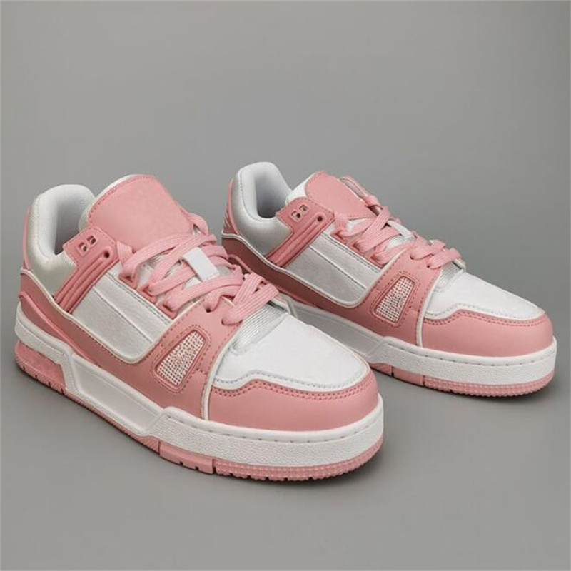 

hot Men Designer Sneakers Trainer Casual Shoes printing Rubber Canvas Leather Sneaker Denim Monograms Shoe without Box z14, Color 1 36-40