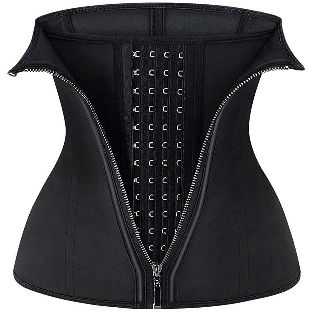 

Women's Shapers Waist Trainer Women Latex Zipper Corset Sport Cincher Hourglass Slimming Waist Corset Body Shaper High Compression Workout Belt 230414, Black style 2