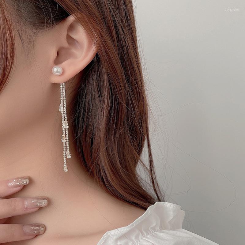 

Stud Earrings Shiny Jewelry Ear Wire Long Tassel Multi-Function Temperament Ladies Banquet Gift 2023