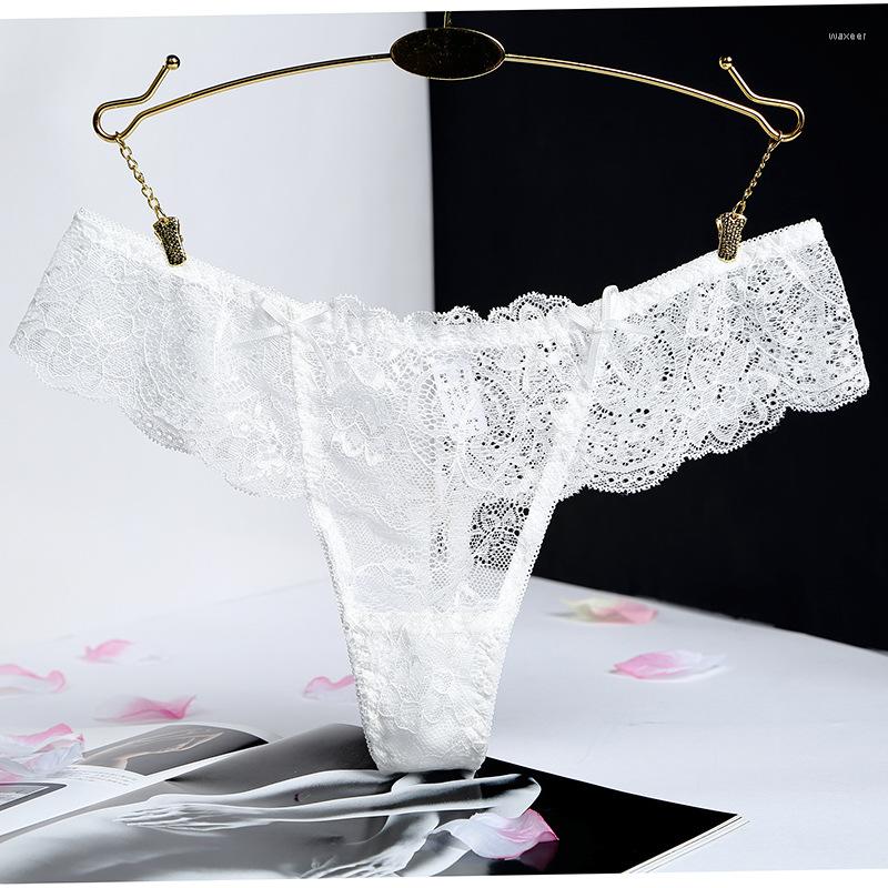 

Women's Panties Sexy Lace Thong One-piece Seamless Transparent Women's Pure Cotton Crotch Low Waist T-pants Desire