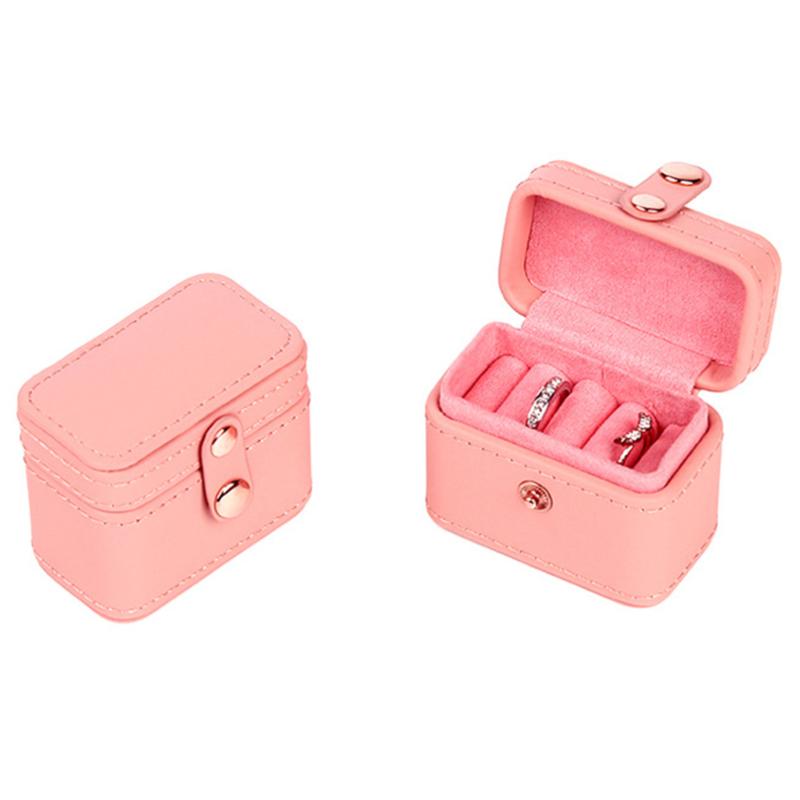 

Jewelry Pouches Bags Mini Snap Box Fashion PU Ring Pair Earring Pendant Bangle Storage Arrival