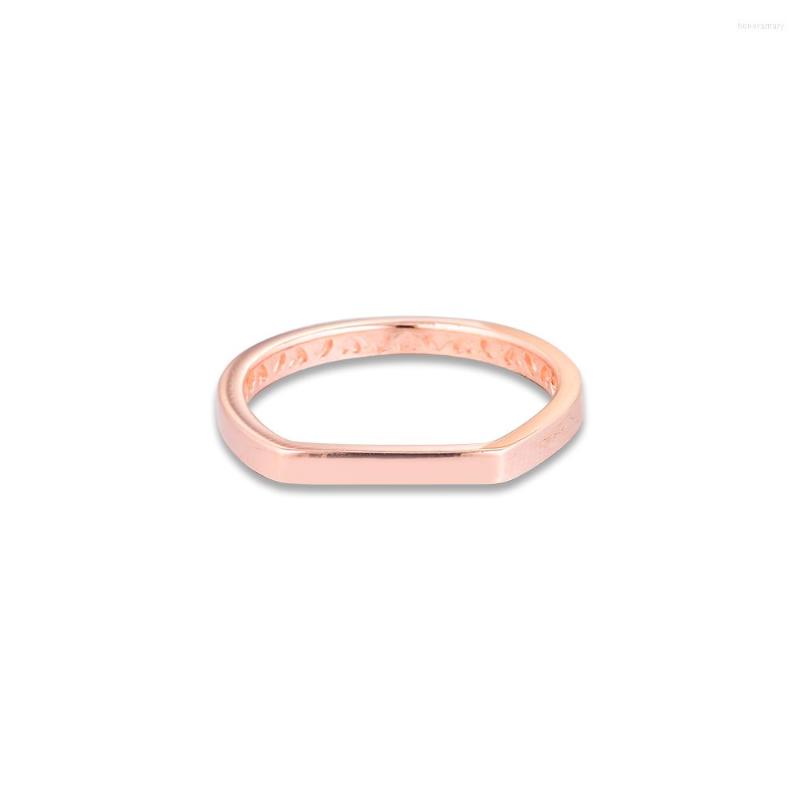 

Cluster Rings Bar Stacking Authentic 925 Sterling-Silver-Jewelry