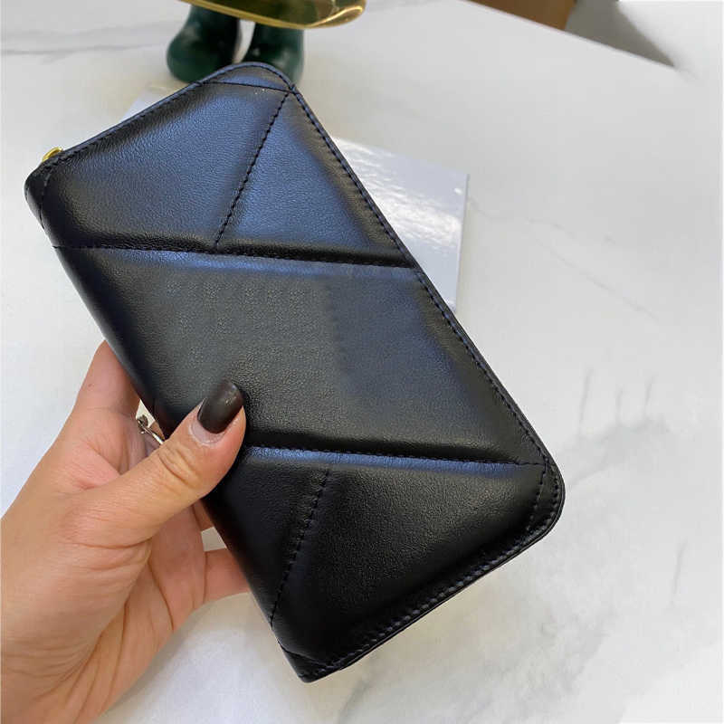 

NEW diamond wallet Classic Long designers purse cc Women fashion bags Leather Purse Multi-card Luxury Leather Crossbody Card Holder Purses 230224, Black 2