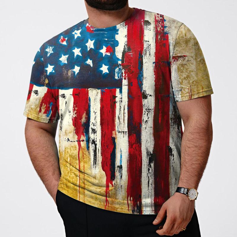 

Men's T Shirts Men's T-shirts Men Fashion 2023 Summer Casual Plus Size Short Sleeve O Neck Printed Top Blouse Tee Shirt Homme, Red