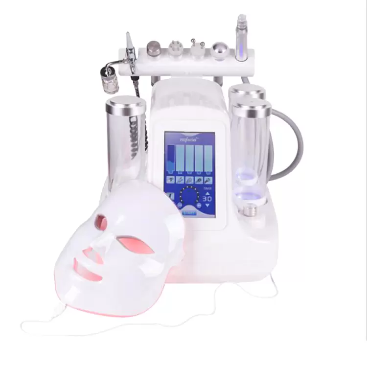 

Portable 7 in 1 Water Oxygen Jet Peel Hydra Dermabrasion Ultrasound RF Bio-lifting Cold Hammer 7 Colors LED Facial Mask Spa Facial Machine