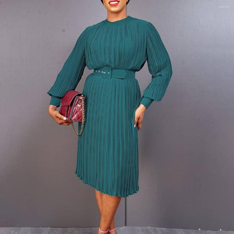 

Casual Dresses 2023 Autumn Winter Women Solid Maxi Pleated Dress Long Sleeve Slim Fit Bodycon Elegant Pencil For, Black