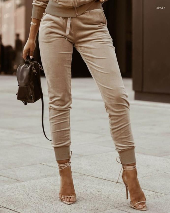 

Women's Pants High Waist Pockets Trousers Joggers Overalls Pocket Design