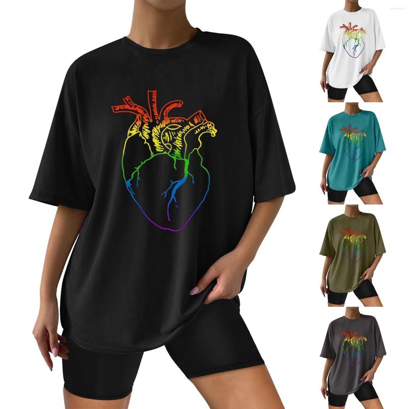 

Women' T Shirts Womens Oversized Loose Fit Crewneck Short Sleeve Tops Summer Casual Women' Long Women, Black