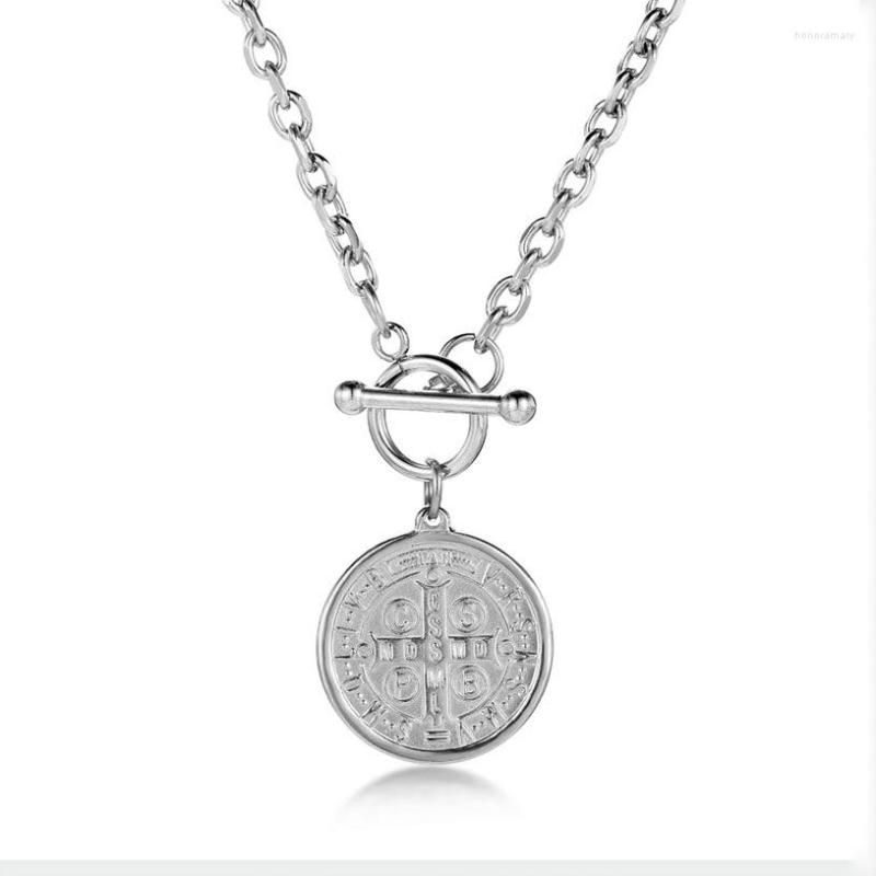 

Chains Round Geometric Pendant Couple Necklace For Men Women Nameplate Stainless Steel Custom Jewelry Gift