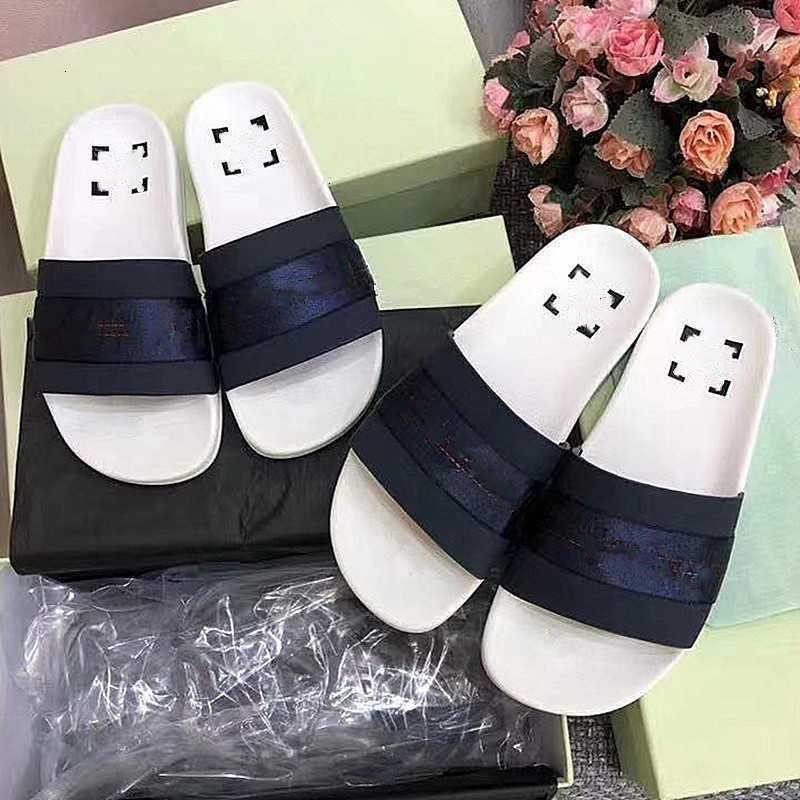 

Fashion brand Design beach sandals men's and women's 2023 summer new letter green webbing soft soled slippers