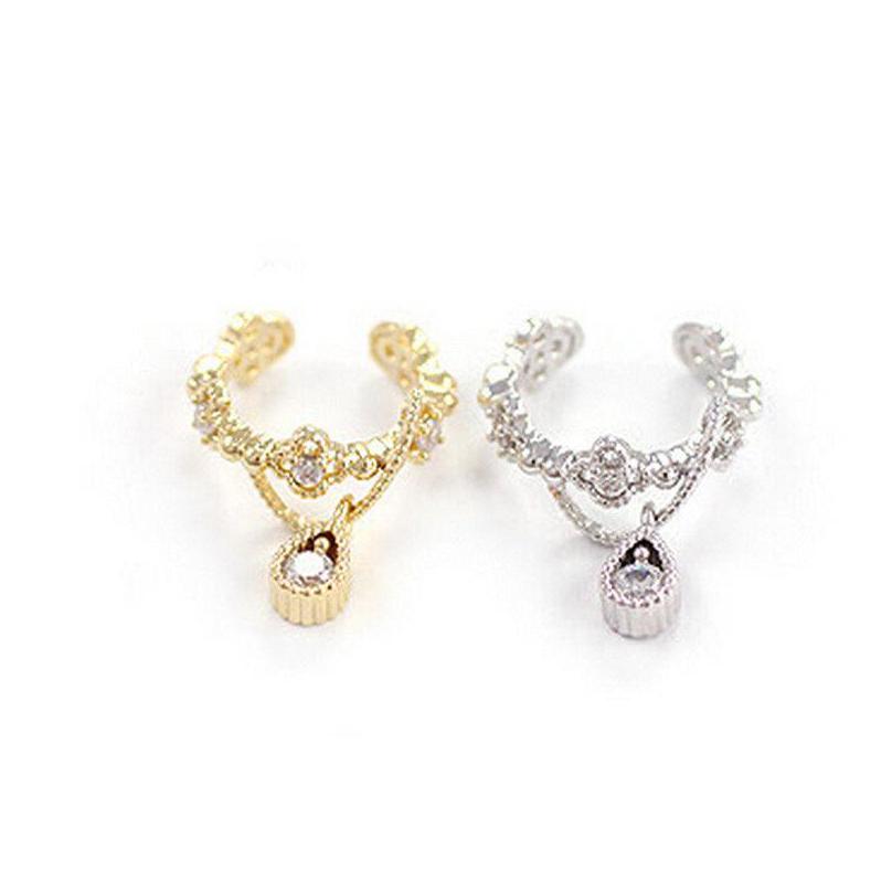 

Ear Cuff Punk Wrap Earrings No Piercing Rhinestone Clip Fashion Vintage Jewelry Water Drop Ears For Women Delivery Dhgarden Dhkfl