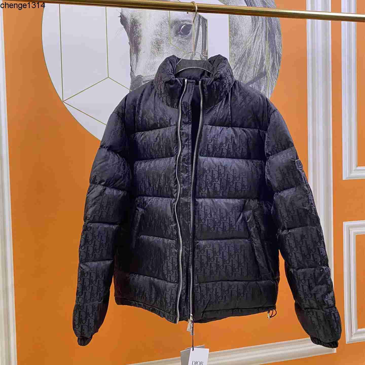 

Men' Down 2022 autumn and winter new dark pattern old flower popular style down jacket men women' same st collar casual loose warm versatile trend1Y5V, Silver