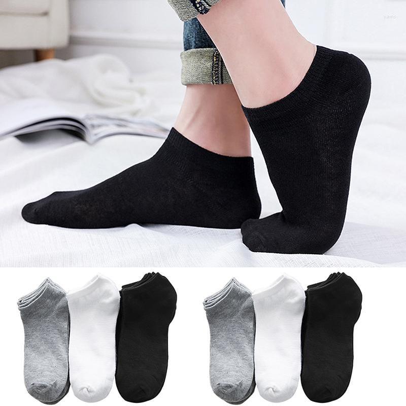 

Men's Socks 3Pairs Men Cotton Short Sock Crew Ankle High Quality Breathable Summer Male Compression Casual Soft Solid Color For, Black