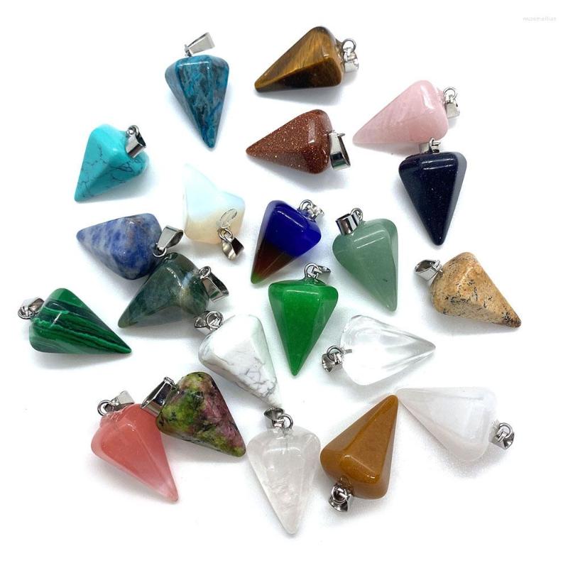 

Pendant Necklaces Ovxxons 1 Pcs Natural Stone Cut Face Painting 14x27mm Tapered White Pine Melon Seed Buckle DIY Accessories