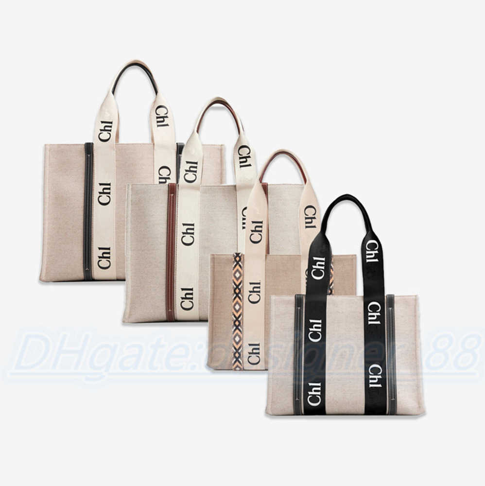 

Top Women Handbags WOODY Tote Shopping Bag Handbag Quality Canvas Nylon Fashion Linen Large Beach Bags Luxury Designer Travel Crossbody Shoulder Wallet Purses