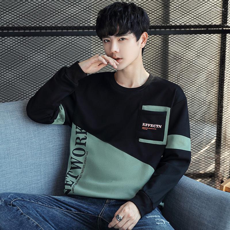 

Men' T Shirts Tim Figure The Trend Of Autumn Teenagers Long Sleeve T-shirt Men' Goods Foot, Beige