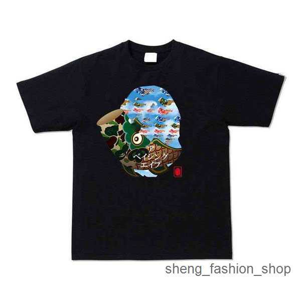 

Bathing ape Designer Luxury Apes Classic Mens and Womens t Shirt Hip Hop Shark Top Summer Breathable Versatile High Street Trend Tees 9 1PH3, 20