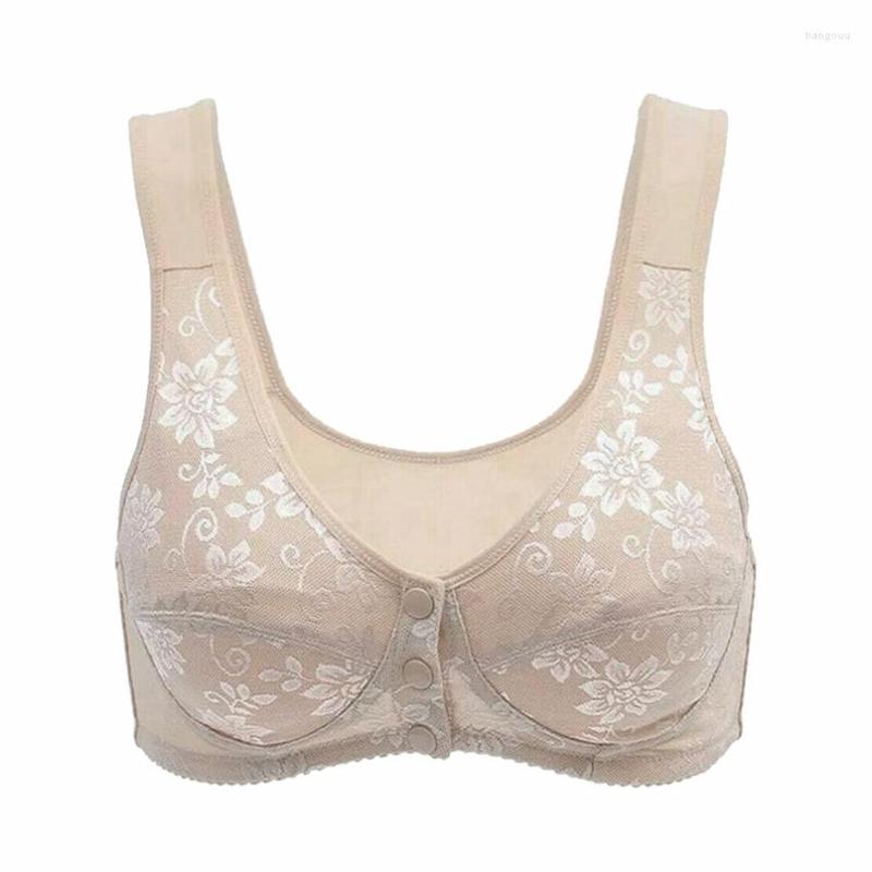 

Bras Front Closure Women Bra Female Lace Tank Bralette Top Girls Sexy Lingerie Large Plus Size Unwired Without Bones 2023, Beige bra