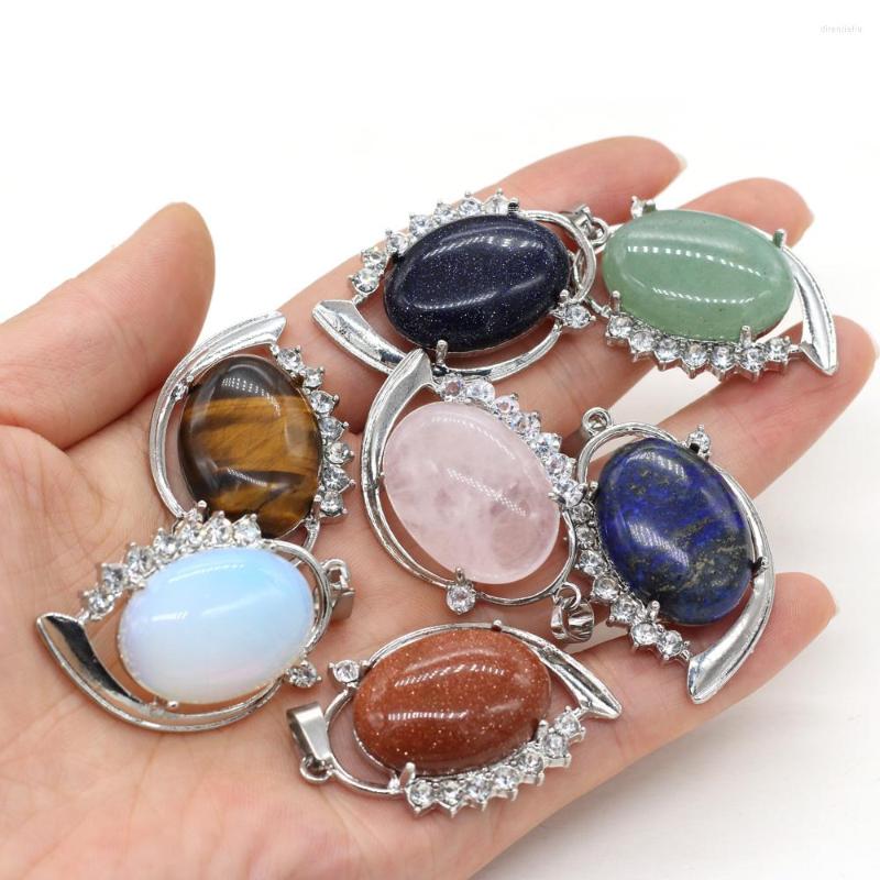 

Pendant Necklaces Natural Rose Quartzs Oval Shape Green Aventurine Metal Alloy For Making Jewelry Necklace Bracelet