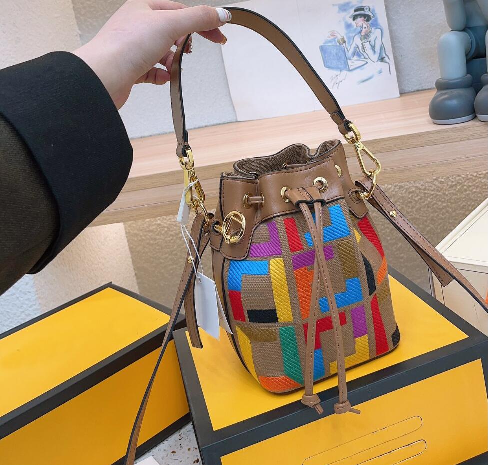 

vintage Handbags High Quality Shoulder Bag Fashion colour f braid Women Bucket Bags Shopping Mini Handbag Travel Crossbody Artwork Large Capacity wallets, Brown