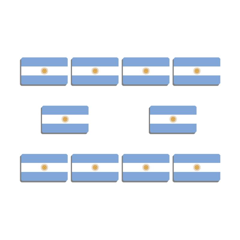 

Brooches Pins 10Pcs Argentina Flag Brooch Vintage Lapel For Backpacks Hat Clothes Patriotic Trinket Acrylic Jewelry Badges