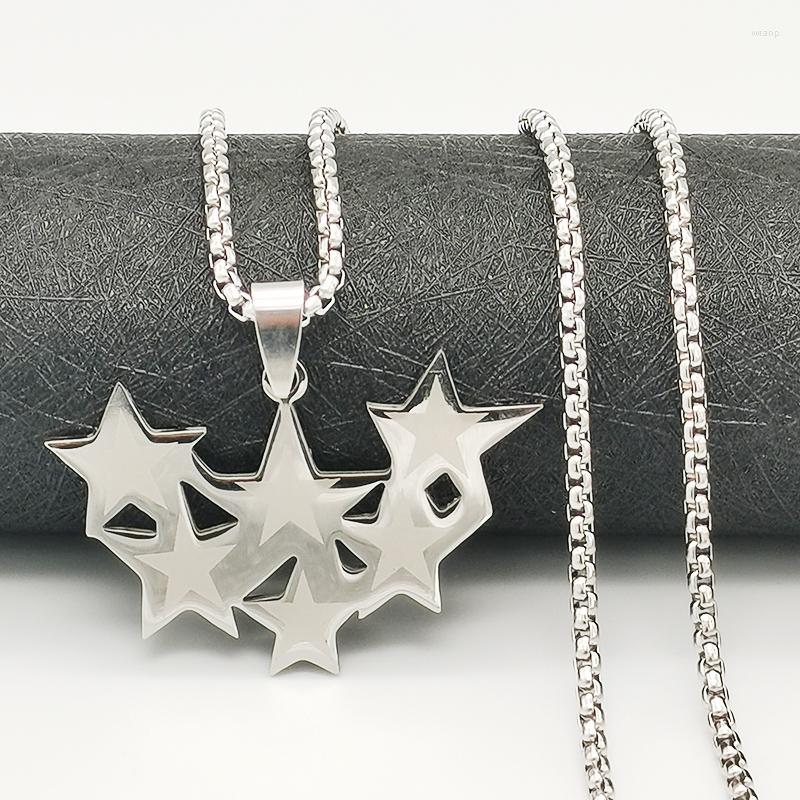 

Pendant Necklaces Hip Hop Rock Couple Star Necklace Fashion Men And Women Clavicle Chain Sweater Long Gothic Jewelry Wholesale