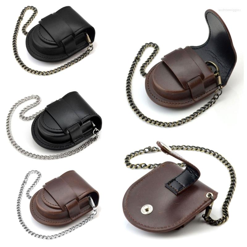 

Watch Boxes Portable Leather Pouch Pocket Vintage Protector Coin Purses Bag