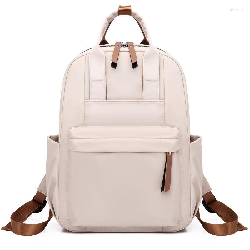 

School Bags Waterproof Women Backpack Anti Theft Protective For Teen Girls High Quality Travel Handbag Bag, White