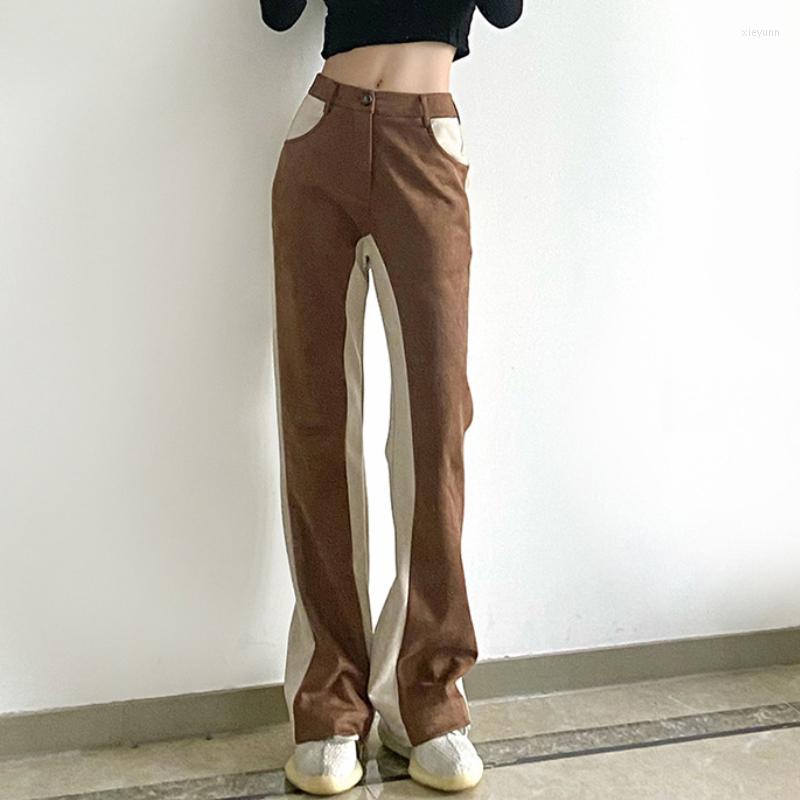 

Women's Pants Women's 2023 Autumn Brown High-waist Straight-leg Wild 90's Casual Trousers Fashion Retro Sports