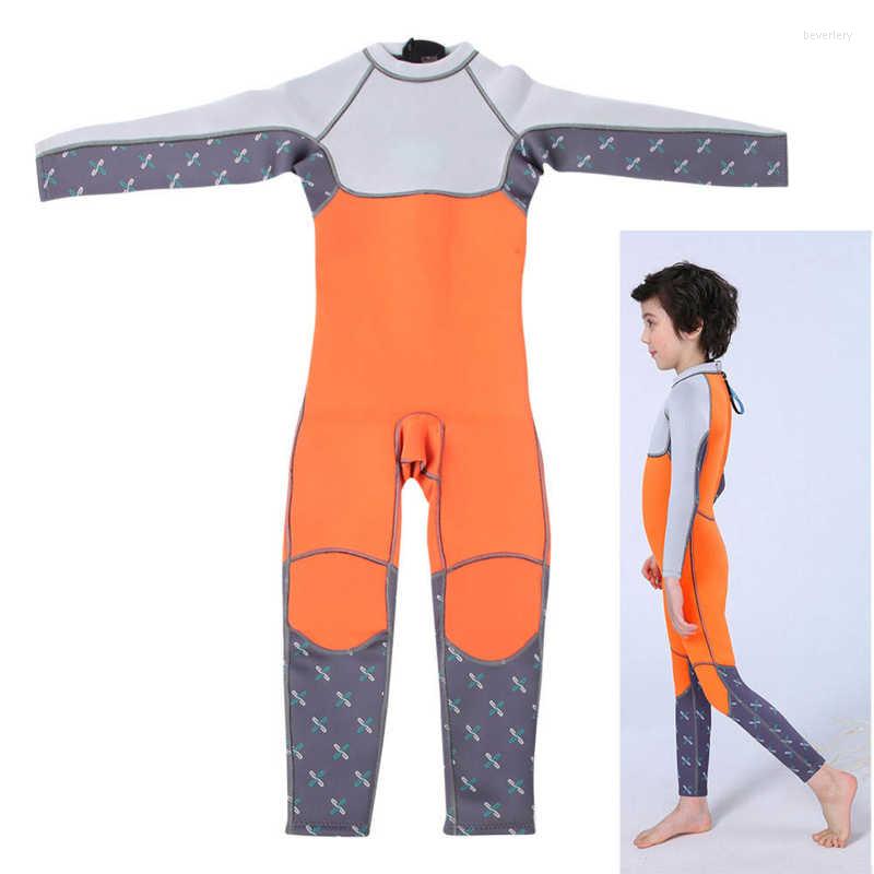 

Women's Swimwear 2.5MM Neoprene Wetsuits Kids Swimwears Diving Suits Long Sleeves Boys Girls Surfing Children Swimming Snorkel Wetsuit, Picture shown