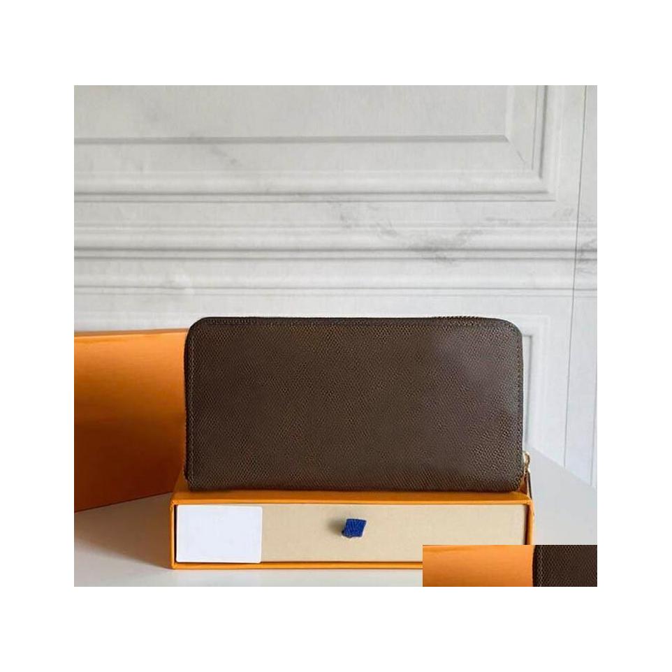 

Wallets Designers Original Box Packaging Handbag Credit Card Holder Fashion Men And Women Clutch With 7 Color Purse Drop Delivery Ba Dhjda, 18