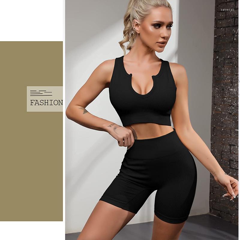 

Active Sets Summer Women Yoga Set 2Pcs Female Belt Suit Bra Sleeveless Tank Top Shorts Fitness Running Gym Sports Clothes, St-pink