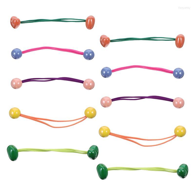 

Keychains 10pcs Ball Hair Ropes Rings Elastic Holders Girls Accessories