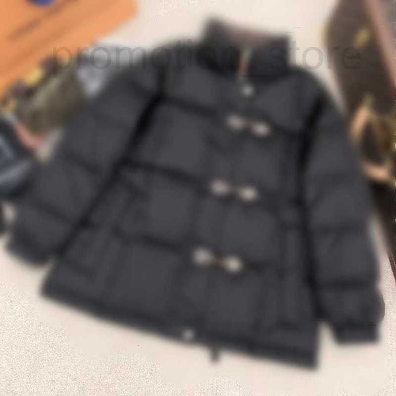 

Women' Down & Parkas designer autumn winter new bakery suit old flower butterfly button stand collar canvas buckle down jacket Q97F, White5