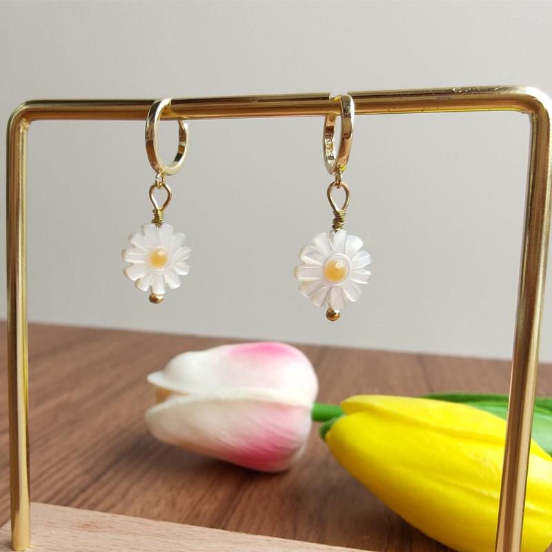 

Dangle Earrings (5 Pairs)Promoting 10mm Daisy Flower With 925 Silver Gold Plated For Women Wedding Jewelry Brincos