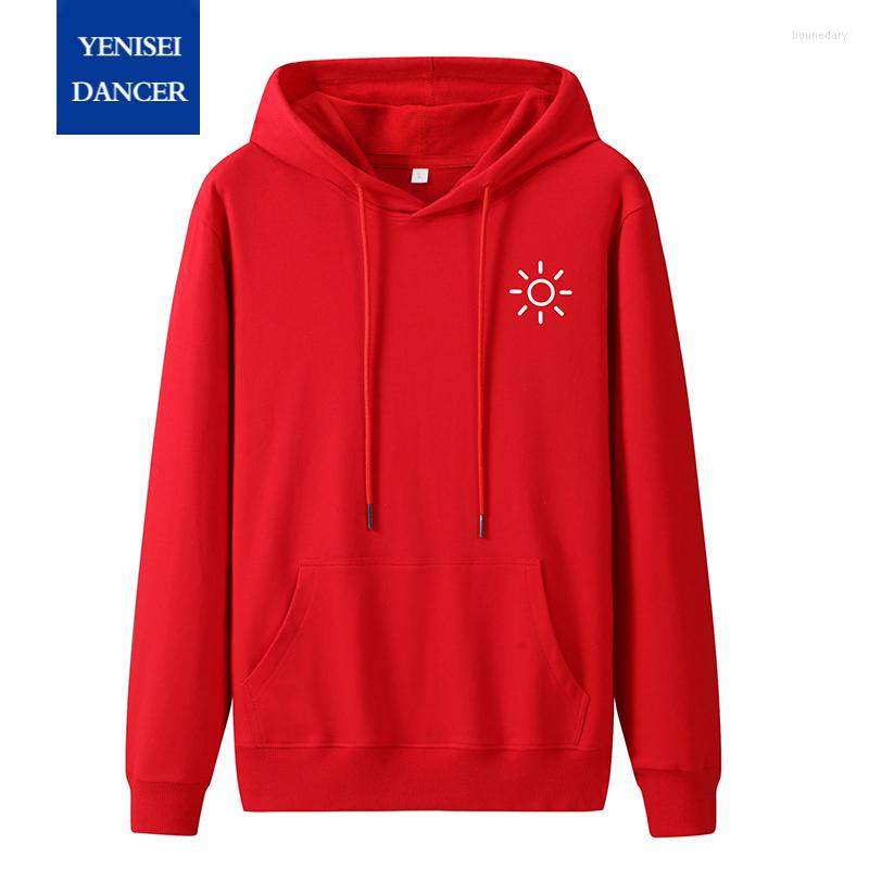 

Men's Hoodies 2023 Brand Hooded Sweatshirt Printed Cotton, Red
