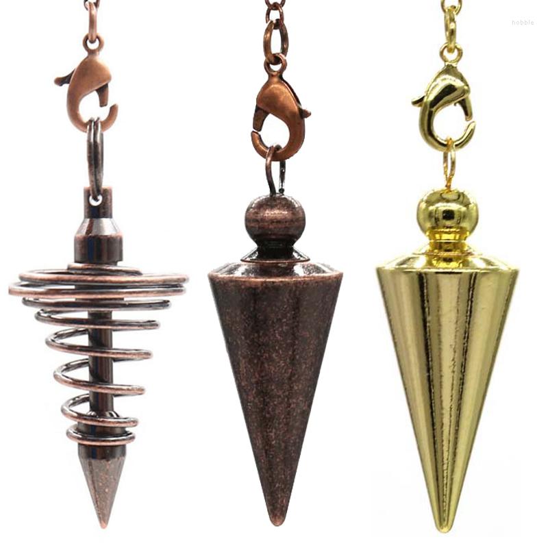 

Pendant Necklaces Metal Cone Spiritual Pendulum Spiral Triangle Hypnosis DIY Jewelry Hypnotist Vintage Pendulums Accessories