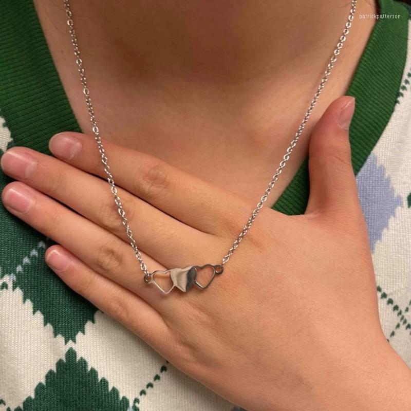 

Pendant Necklaces Heart Chain Friends Necklace Bff Sister Friendship Choker Men And Women Party Jewelry Accessories Gift