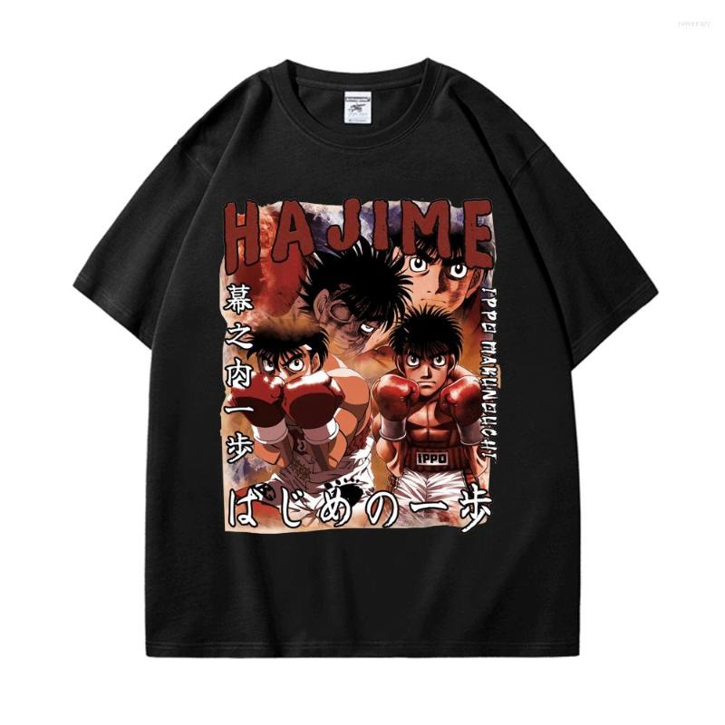 

Men's T Shirts Anime Hajime No Ippo Kamogawa Boxing Gym Shirt Makunouchi Graphic T-Shirts Oversized Streetwear Couples Tops Short Sleeve, Red