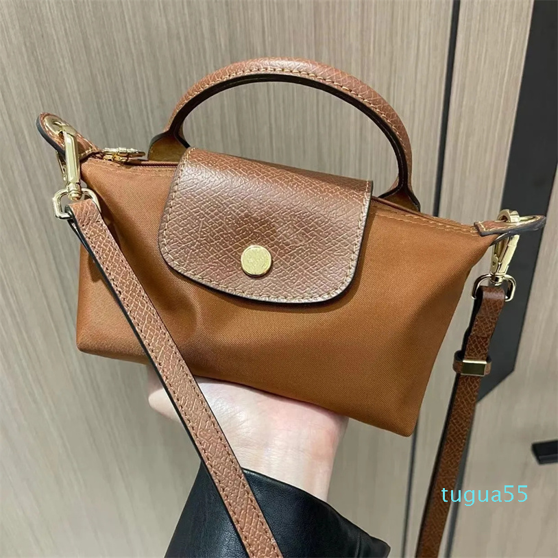 

Crossbody bag Designer women's Handbag purse Fashion design Single handle mini hand Carrier classic oblique body dumpling bag, Cognac