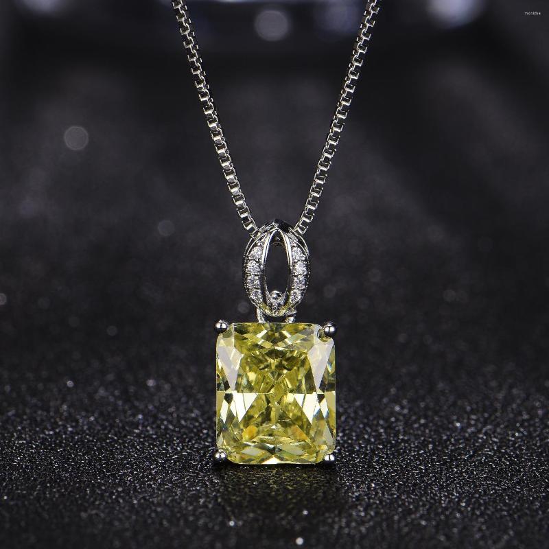 

Chains Korean Style Versatile Four Prong Zircon Pendant Female