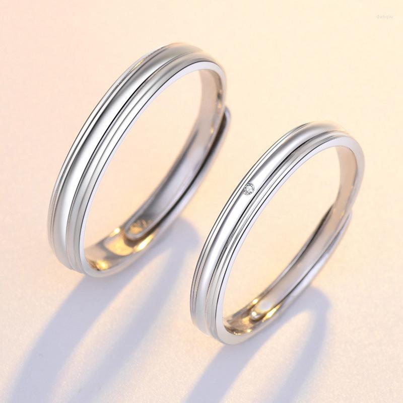 

Cluster Rings Fine Jewelry 925 Sterling Silver Women Sweet Couple Ring For Men Lovers Valentine's Party Gifts