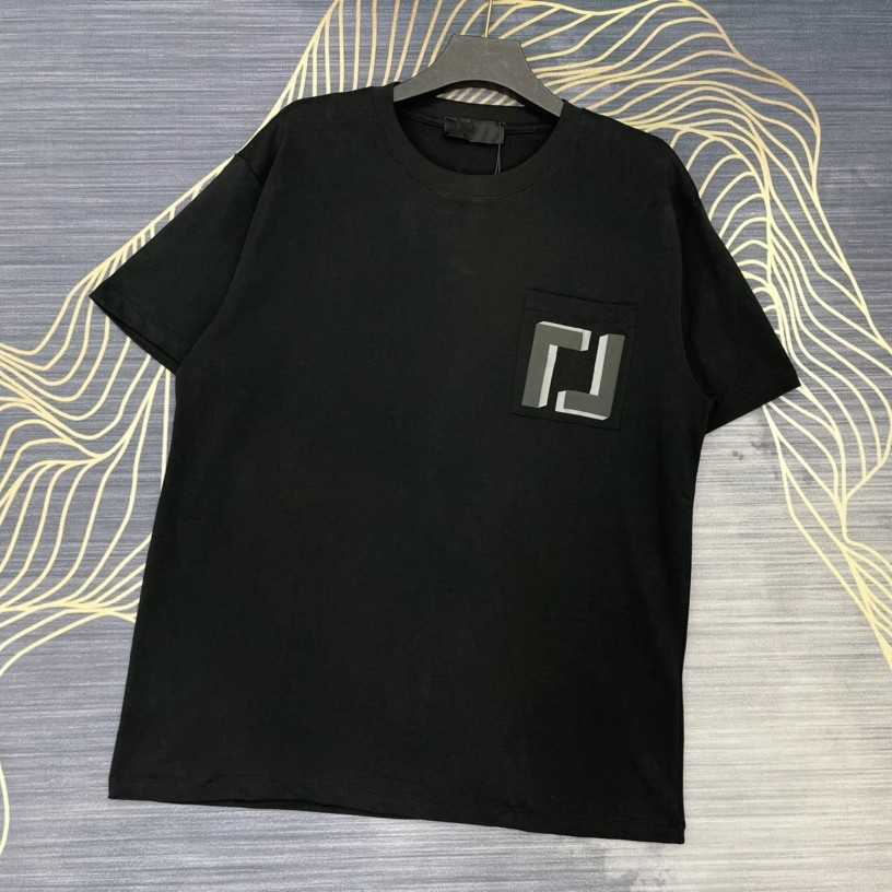 

F 2023 Spring/Summer New Product Couple Style Foam Letter Round Neck Short Sleeve T-shirt Men's And Women's Top, Black