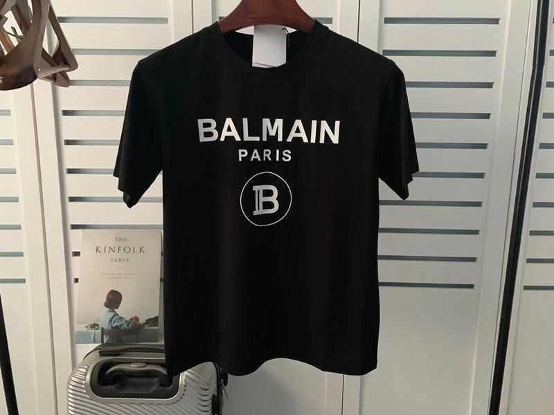 

Balman spring and summer new B home cotton letter loose Pullover T-shirt ins net red couple tee, Short sleeve 810 white black