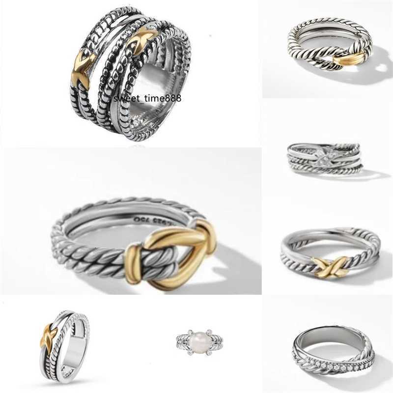

Rings Twisted Women Braided Designer Men Fashion Jewelry for Cross Classic Copper Ring Wire Vintage X Engagement Anniversary Gift