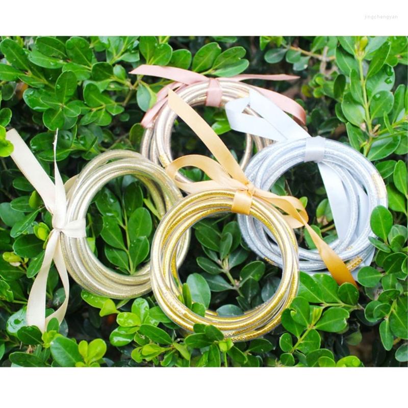 

Bangle Glitter Filled Bangles Soft Silicone Bracelet Sparkling Fashion
